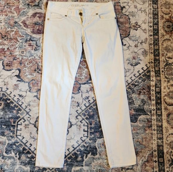 Guess Denim - Guess Jeans Daredevil Skinny Leg White Denim With Stretch Size 28